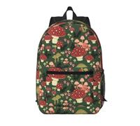 FEYUNYAN 17-Inch Water-Resistant Laptop Backpack With Multiple Pockets | Bright Mushrooms Art, Oxford Travel Bag, Anti-Theft Design & Ergonomic Straps For School, Work, Travel