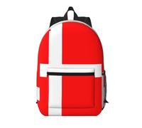 FEYUNYAN 17-Inch Water-Resistant Laptop Backpack With Multiple Pockets | Denmark Danish Flag, Oxford Travel Bag, Anti-Theft Design & Ergonomic Straps For School, Work, Travel