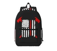 FEYUNYAN 17-Inch Water-Resistant Laptop Backpack With Multiple Pockets | Firefighter American Flag, Oxford Travel Bag, Anti-Theft Design & Ergonomic Straps For School, Work, Travel
