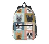 FEYUNYAN 17-Inch Water-Resistant Laptop Backpack With Multiple Pockets | French Bulldog, Oxford Travel Bag, Anti-Theft Design & Ergonomic Straps For School, Work, Travel