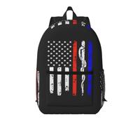 FEYUNYAN 17-Inch Water-Resistant Laptop Backpack With Multiple Pockets | Red Stripe Usa Flag, Oxford Travel Bag, Anti-Theft Design & Ergonomic Straps For School, Work, Travel