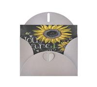 FEYUNYAN All-Occasion Greeting Cards With Gray Envelope, You Are My Sunflower, Blank Inside Thank You Cards Set, Luxury Pearl Paper Eco-Friendly Blank Note Cards For Wedding Birthday Christmas