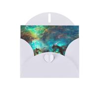 FEYUNYAN All-Occasion Greeting Cards With White Envelope, Universe Galaxy Space, Blank Inside Thank You Cards Set, Luxury Pearl Paper Eco-Friendly Blank Note Cards For Wedding Birthday Christmas