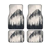 FEYUNYAN Car Floor Mats Set Of 4, Mountain Cliff Vehicle Front Rear Carpets Mats, Heavy Duty Hard Wearing Carpet, Waterproof Neoprene Car Floor Mats For Cars Suvs Trucks, Non-Slip, All Weather Driving