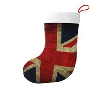 FEYUNYAN Christmas Stocking 18 Inches British Flag Xmas Ornaments Christmas Stockings For Family Personalized Christmas Decoration Xmas Character Plush Christmas Stocking For Holiday Party Decor