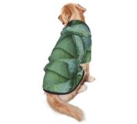 FEYUNYAN Cozy Fleece-Lined Hoodie With Hidden Leash Hole & Pocket For Medium Large Dogs, Bright Cabbage, Pet Hooded Sweatshirt, Winter Dog Clothes For Outdoor Walks