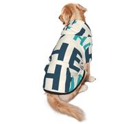 FEYUNYAN Cozy Fleece-Lined Hoodie With Hidden Leash Hole & Pocket For Medium Large Dogs, Happy Fathers Day, Pet Hooded Sweatshirt, Winter Dog Clothes For Outdoor Walks