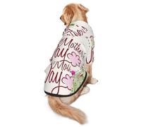 FEYUNYAN Cozy Fleece-Lined Hoodie With Hidden Leash Hole & Pocket For Medium Large Dogs, Happy Mother'S Day, Pet Hooded Sweatshirt, Winter Dog Clothes For Outdoor Walks