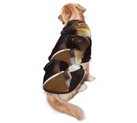 FEYUNYAN Cozy Fleece-Lined Hoodie With Hidden Leash Hole & Pocket For Medium Large Dogs, Japan Samurai Sword, Pet Hooded Sweatshirt, Winter Dog Clothes For Outdoor Walks