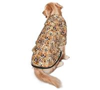 FEYUNYAN Cozy Fleece-Lined Hoodie With Hidden Leash Hole & Pocket For Medium Large Dogs, Labrador Retriever Dogs, Pet Hooded Sweatshirt, Winter Dog Clothes For Outdoor Walks