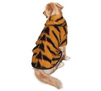 FEYUNYAN Cozy Fleece-Lined Hoodie With Hidden Leash Hole & Pocket For Medium Large Dogs, Leopard Style, Pet Hooded Sweatshirt, Winter Dog Clothes For Outdoor Walks