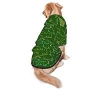 FEYUNYAN Cozy Fleece-Lined Hoodie With Hidden Leash Hole & Pocket For Medium Large Dogs, Math Question, Pet Hooded Sweatshirt, Winter Dog Clothes For Outdoor Walks