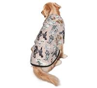 FEYUNYAN Cozy Fleece-Lined Hoodie With Hidden Leash Hole & Pocket For Medium Large Dogs, Poodles Dogs, Pet Hooded Sweatshirt, Winter Dog Clothes For Outdoor Walks