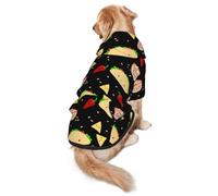 FEYUNYAN Cozy Fleece-Lined Hoodie With Hidden Leash Hole & Pocket For Medium Large Dogs, Tuesday Party, Pet Hooded Sweatshirt, Winter Dog Clothes For Outdoor Walks