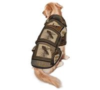 FEYUNYAN Cozy Fleece-Lined Hoodie With Hidden Leash Hole & Pocket For Medium Large Dogs, Wild Animals, Pet Hooded Sweatshirt, Winter Dog Clothes For Outdoor Walks