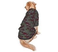 FEYUNYAN Dog Hooded Sweatshirt, Fleece-Lined Hoodie For Medium Large Dogs | Programmer Programming Code, Cozy Dog Hoodie, Winter Dog Clothes For Outdoor Walks, With Hidden Leash Hole & Pocket