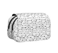 FEYUNYAN Double Layer Pencil Case, Large Capacity Durable Oxford Fabric Stationery Organizer for School Supplies Travel Exams, Arrow Storage Bag for Girl & Boy Gift, 20x11x10cm