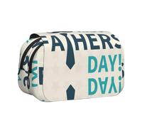 FEYUNYAN Double Layer Pencil Case, Large Capacity Durable Oxford Fabric Stationery Organizer for School Supplies Travel Exams, Happy Fathers Day Storage Bag for Girl & Boy Gift, 20x11x10cm