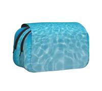 FEYUNYAN Double Layer Pencil Case, Large Capacity Durable Oxford Fabric Stationery Organizer for School Supplies Travel Exams, Tranquil Underwater Scenery Storage Bag for Girl & Boy Gift, 20x11x10cm