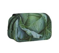 FEYUNYAN Double Layer Pencil Case, Large Capacity Durable Oxford Fabric Stationery Organizer for School Supplies Travel Exams, Bright Cabbage Storage Bag for Girl & Boy Gift, 20x11x10cm