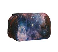 FEYUNYAN Double Layer Pencil Case, Large Capacity Durable Oxford Fabric Stationery Organizer for School Supplies Travel Exams, Carina Space Storage Bag for Girl & Boy Gift, 20x11x10cm