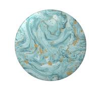 FEYUNYAN Durable Badge For Jackets Bags Gifts, Vibrant Tinplate Collectible Badges For Events Teachers Friends, Azurite Teal Foil Gold Oil Marble Round Badge, Bulk Iron-On Patches Alternative, 12 Pcs