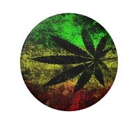 FEYUNYAN Durable Badge For Jackets Bags Gifts, Vibrant Tinplate Collectible Badges For Events, Teachers, Friends, Jamaica Flag Leaves Round Badge, Bulk Iron-On Patches Alternative, 20 Pcs