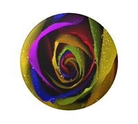 FEYUNYAN Durable Badge For Jackets Bags Gifts, Vibrant Tinplate Collectible Badges For Events, Teachers, Friends, Rainbow Roses Round Badge, Bulk Iron-On Patches Alternative, 20 Pcs