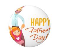 FEYUNYAN Durable Badge For Jackets Bags Gifts, Vibrant Tinplate Collectible Badges For Events, Teachers, Friends, Fathers Day By Daughter Round Badge, Bulk Iron-On Patches Alternative, 1 Pc