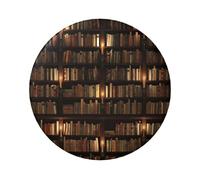 FEYUNYAN Durable Badge For Jackets Bags Gifts, Vibrant Tinplate Collectible Badges For Events, Teachers, Friends, Library Bookshelf Book Round Badge, Bulk Iron-On Patches Alternative, 1 Pc