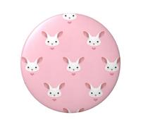 FEYUNYAN Durable Badge For Jackets Bags Gifts, Vibrant Tinplate Collectible Badges For Events, Teachers, Friends, Bunny Cute Round Badge, Bulk Iron-On Patches Alternative, 12 Pcs