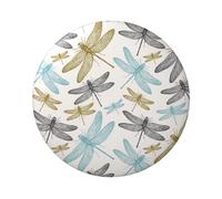 FEYUNYAN Durable Badge For Jackets Bags Gifts, Vibrant Tinplate Collectible Badges For Events, Teachers, Friends, Simple Dragonfly Round Badge, Bulk Iron-On Patches Alternative, 20 Pcs