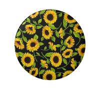 FEYUNYAN Durable Badge For Jackets Bags Gifts, Vibrant Tinplate Collectible Badges For Events, Teachers, Friends, Beautiful Sunflower Round Badge, Bulk Iron-On Patches Alternative, 12 Pcs