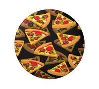 FEYUNYAN Durable Badge For Jackets Bags Gifts, Vibrant Tinplate Collectible Badges For Events, Teachers, Friends, Pizza 3d Round Badge, Bulk Iron-On Patches Alternative, 1 Pc