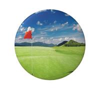 FEYUNYAN Durable Badge For Jackets Bags Gifts, Vibrant Tinplate Collectible Badges For Events, Teachers, Friends, Golf Field Flag In The Hole Round Badge, Bulk Iron-On Patches Alternative, 20 Pcs