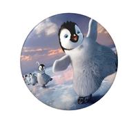 FEYUNYAN Durable Badge For Jackets Bags Gifts, Vibrant Tinplate Collectible Badges For Events, Teachers, Friends, Happy Penguin Round Badge, Bulk Iron-On Patches Alternative, 1 Pc