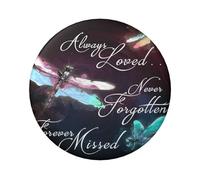 FEYUNYAN Durable Badge For Jackets Bags Gifts, Vibrant Tinplate Collectible Badges For Events, Teachers, Friends, Colorful Dragonfly Round Badge, Bulk Iron-On Patches Alternative, 20 Pcs