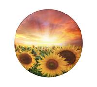 FEYUNYAN Durable Badge For Jackets Bags Gifts, Vibrant Tinplate Collectible Badges For Events, Teachers, Friends, Sunflowers Sunset Sunlight Round Badge, Bulk Iron-On Patches Alternative, 20 Pcs