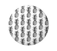 FEYUNYAN Durable Badge For Jackets Bags Gifts, Vibrant Tinplate Collectible Badges For Events, Teachers, Friends, Tropical Pineapple Fruit Round Badge, Bulk Iron-On Patches Alternative, 20 Pcs
