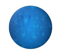 FEYUNYAN Durable Badge For Jackets Bags Gifts, Vibrant Tinplate Collectible Badges For Events, Teachers, Friends, Blue Beautful Butterfly Round Badge, Bulk Iron-On Patches Alternative, 1 Pc