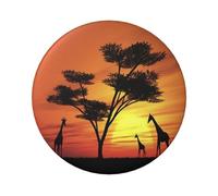 FEYUNYAN Durable Badge For Jackets Bags Gifts, Vibrant Tinplate Collectible Badges For Events, Teachers, Friends, Funny African Sunset Round Badge, Bulk Iron-On Patches Alternative, 12 Pcs