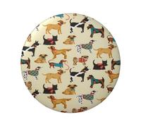 FEYUNYAN Durable Badge For Jackets Bags Gifts, Vibrant Tinplate Collectible Badges For Events, Teachers, Friends, Hound Dogs Round Badge, Bulk Iron-On Patches Alternative, 5 Pcs