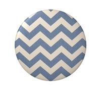 FEYUNYAN Durable Badge For Jackets Bags Gifts, Vibrant Tinplate Collectible Badges For Events, Teachers, Friends, Blue Beige Stripe Round Badge, Bulk Iron-On Patches Alternative, 1 Pc