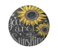 FEYUNYAN Durable Badge For Jackets Bags Gifts, Vibrant Tinplate Collectible Badges For Events, Teachers, Friends, You Are My Sunflower Round Badge, Bulk Iron-On Patches Alternative, 20 Pcs