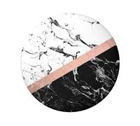 FEYUNYAN Durable Badge For Jackets Bags Gifts, Vibrant Tinplate Collectible Badges For Events, Teachers, Friends, Black White Marble Round Badge, Bulk Iron-On Patches Alternative, 1 Pc