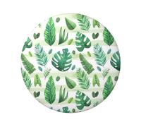 FEYUNYAN Durable Badge For Jackets Bags Gifts, Vibrant Tinplate Collectible Badges For Events, Teachers, Friends, Tropical Tree Leaves Round Badge, Bulk Iron-On Patches Alternative, 12 Pcs