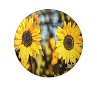 FEYUNYAN Durable Badge For Jackets Bags Gifts, Vibrant Tinplate Collectible Badges For Events, Teachers, Friends, Beautiful Sunflower Round Badge, Bulk Iron-On Patches Alternative, 20 Pcs
