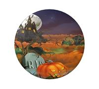 FEYUNYAN Durable Badge For Jackets Bags Gifts, Vibrant Tinplate Collectible Badges For Events, Teachers, Friends, Happy-Halloween Round Badge, Bulk Iron-On Patches Alternative, 12 Pcs