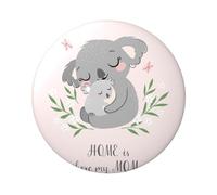 FEYUNYAN Durable Badge For Jackets Bags Gifts, Vibrant Tinplate Collectible Badges For Events, Teachers, Friends, Cute Koala Mom Round Badge, Bulk Iron-On Patches Alternative, 5 Pcs