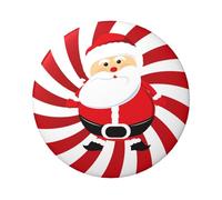 FEYUNYAN Durable Badge For Jackets Bags Gifts, Vibrant Tinplate Collectible Badges For Events, Teachers, Friends, Cute Christmas Man Round Badge, Bulk Iron-On Patches Alternative, 12 Pcs